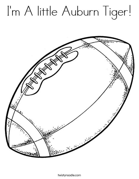 468x605 I'M A Little Auburn Tiger Coloring Page