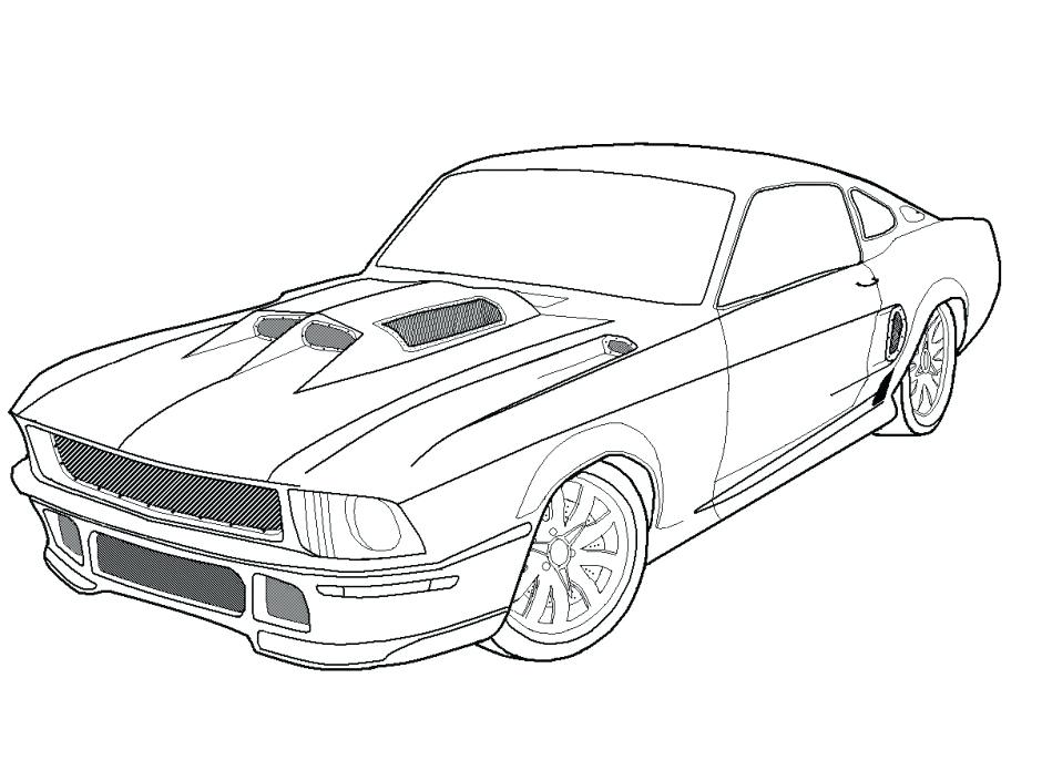 940x705 Cool Car Pictures To Color