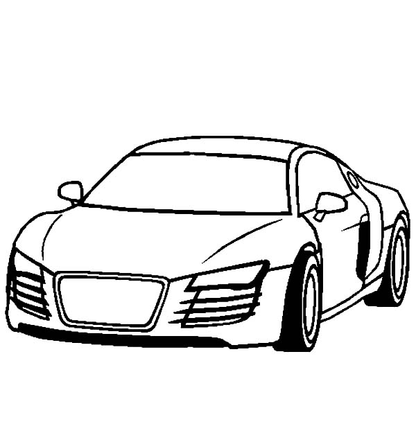 600x612 Audi R8 Coloring Pages Color Bros