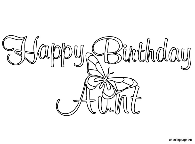 804x595 Happy Birthday Aunt Coloring Pages