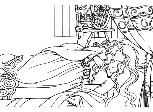518x381 Coloring Pages Sleeping Beauty Princess Aurora Count Her Luck