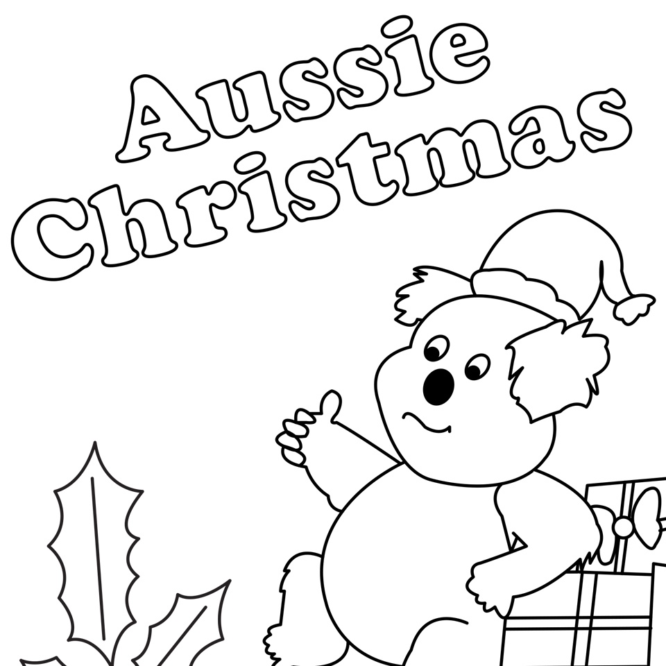 960x960 Aussie Christmas Colouring Sheet