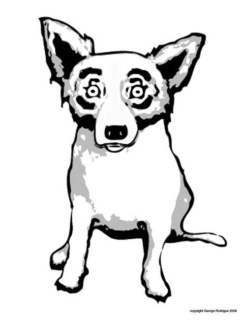 496x650 Blue Dog Coloring Page