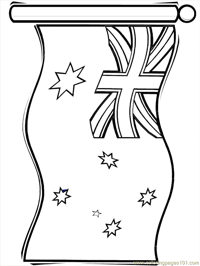 Australian Flag Colouring Page