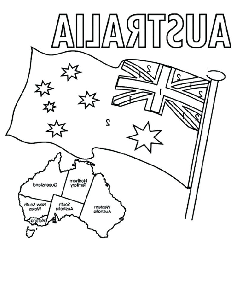 800x944 Australian Flag Coloring Page The Flag Flying Day Coloring