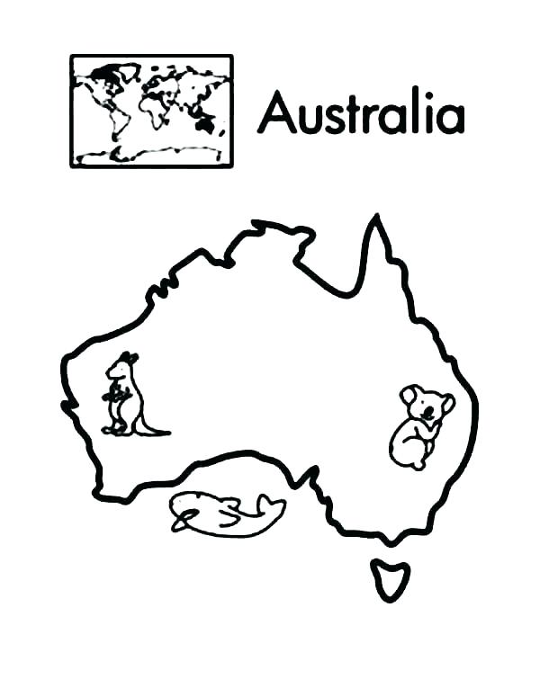 600x755 Australian Flag Coloring Page