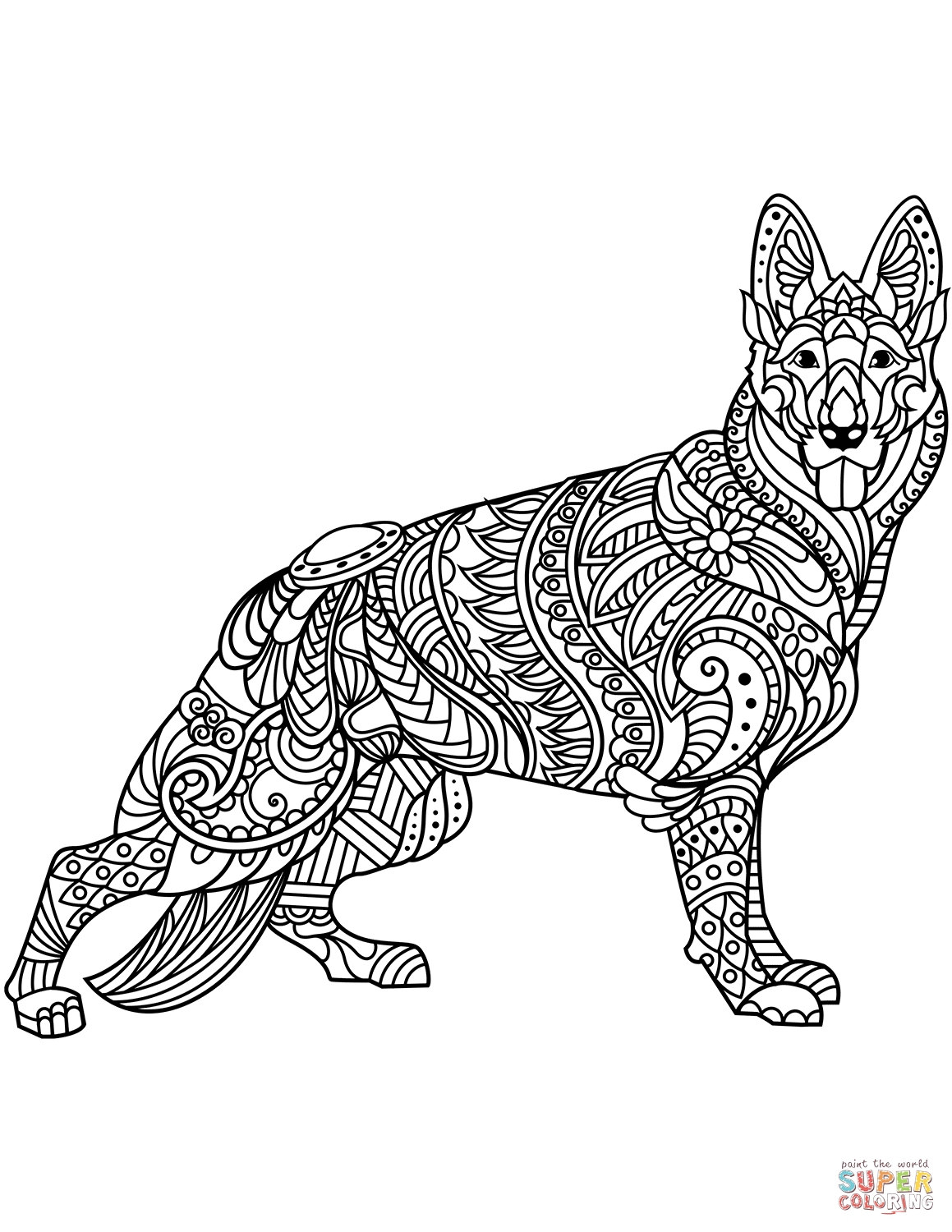 1159x1500 Printable Kids German Shepherd Coloring Pages Free Colouring Pages