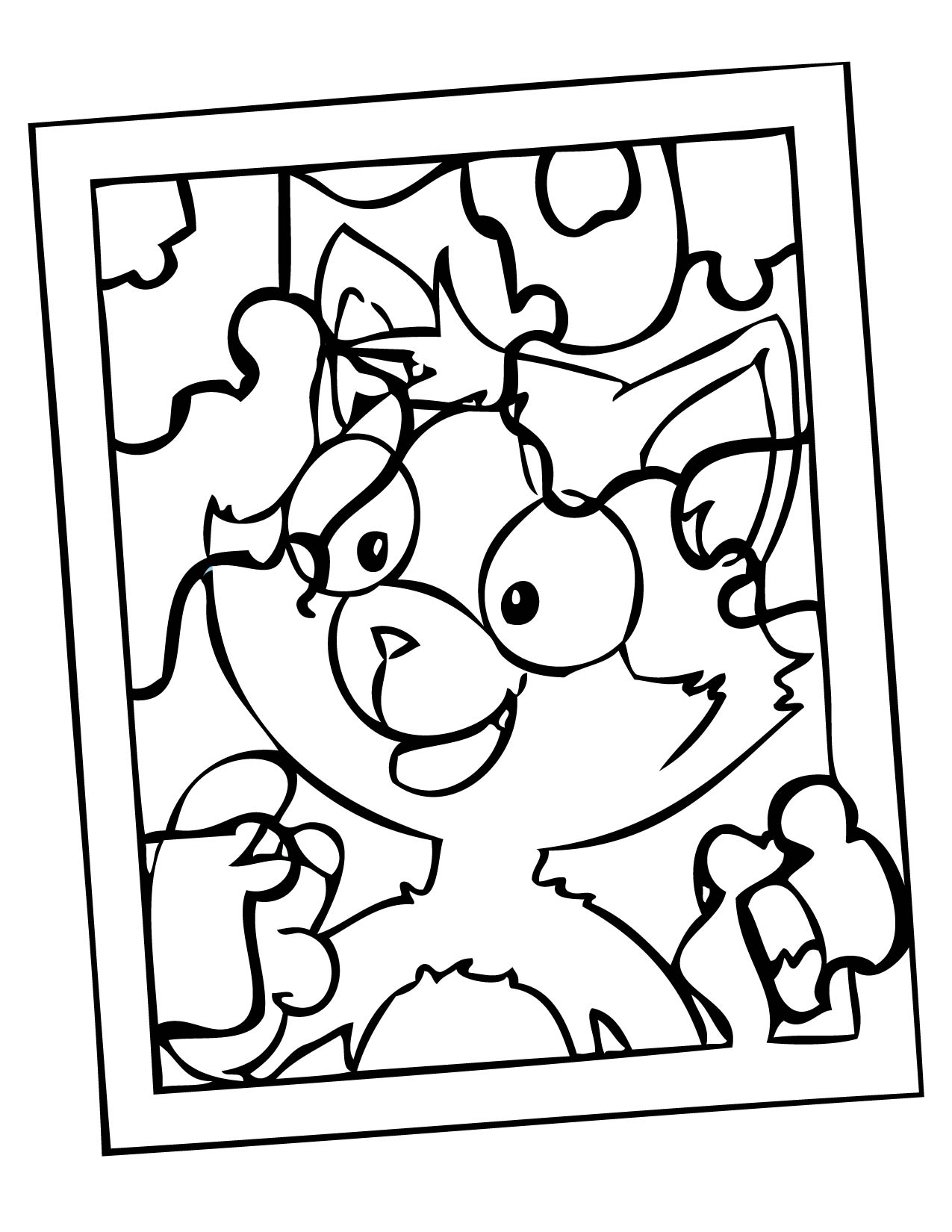 1275x1650 Autism Puzzle Piece Coloring Page