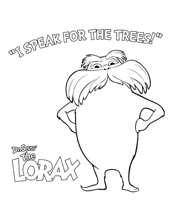 564x729 Coloring The Lorax Coloring Page Autism Pages Fish. The Lorax