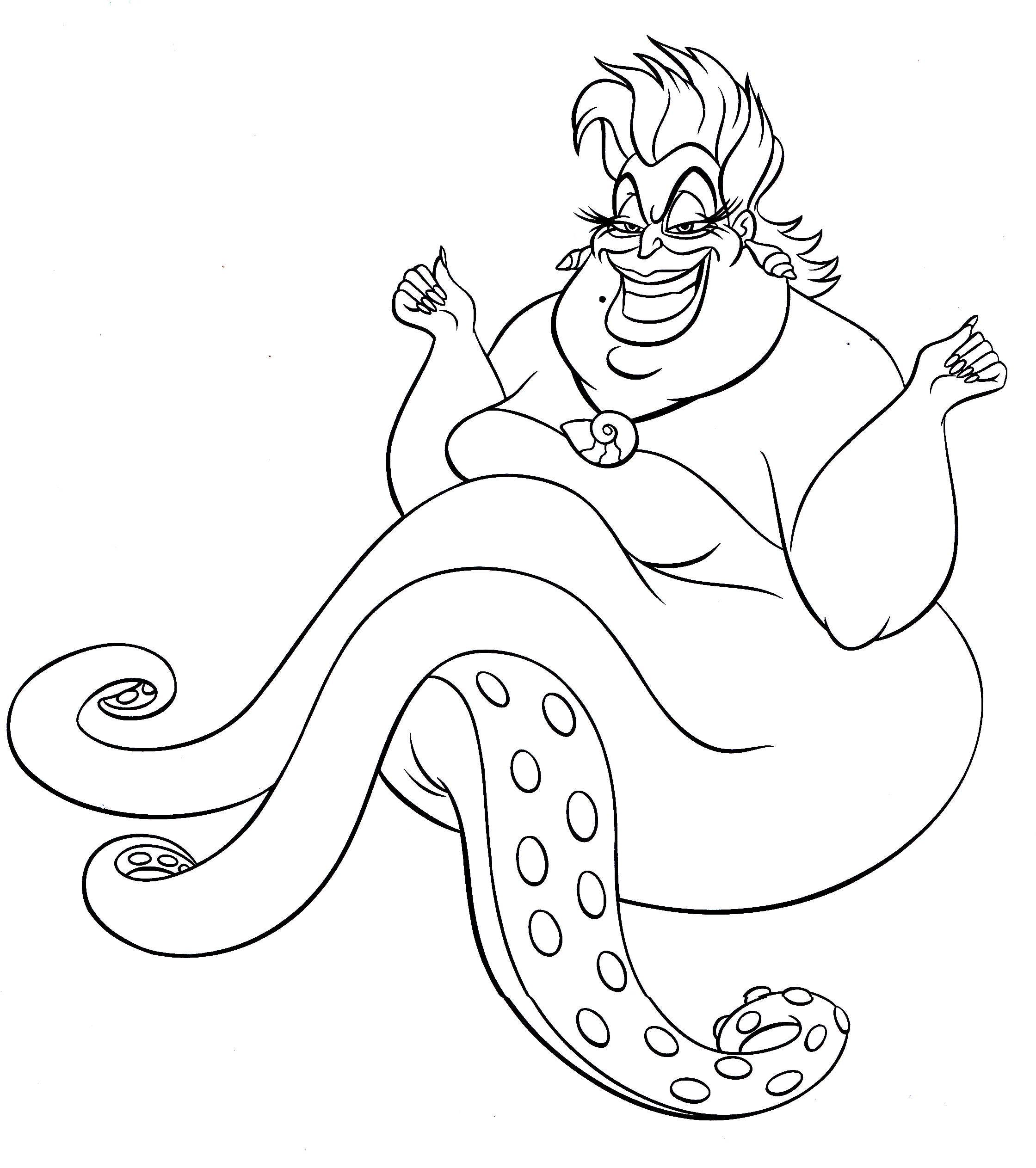 2240x2526 Scarce Disney Ursula Coloring Pages The Little Mermaid 4 At Auto