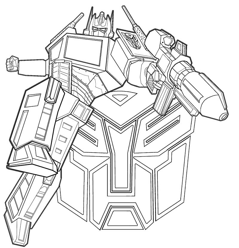 800x830 Transformer Coloring Pages Autobots Optimus Prime Coloringstar