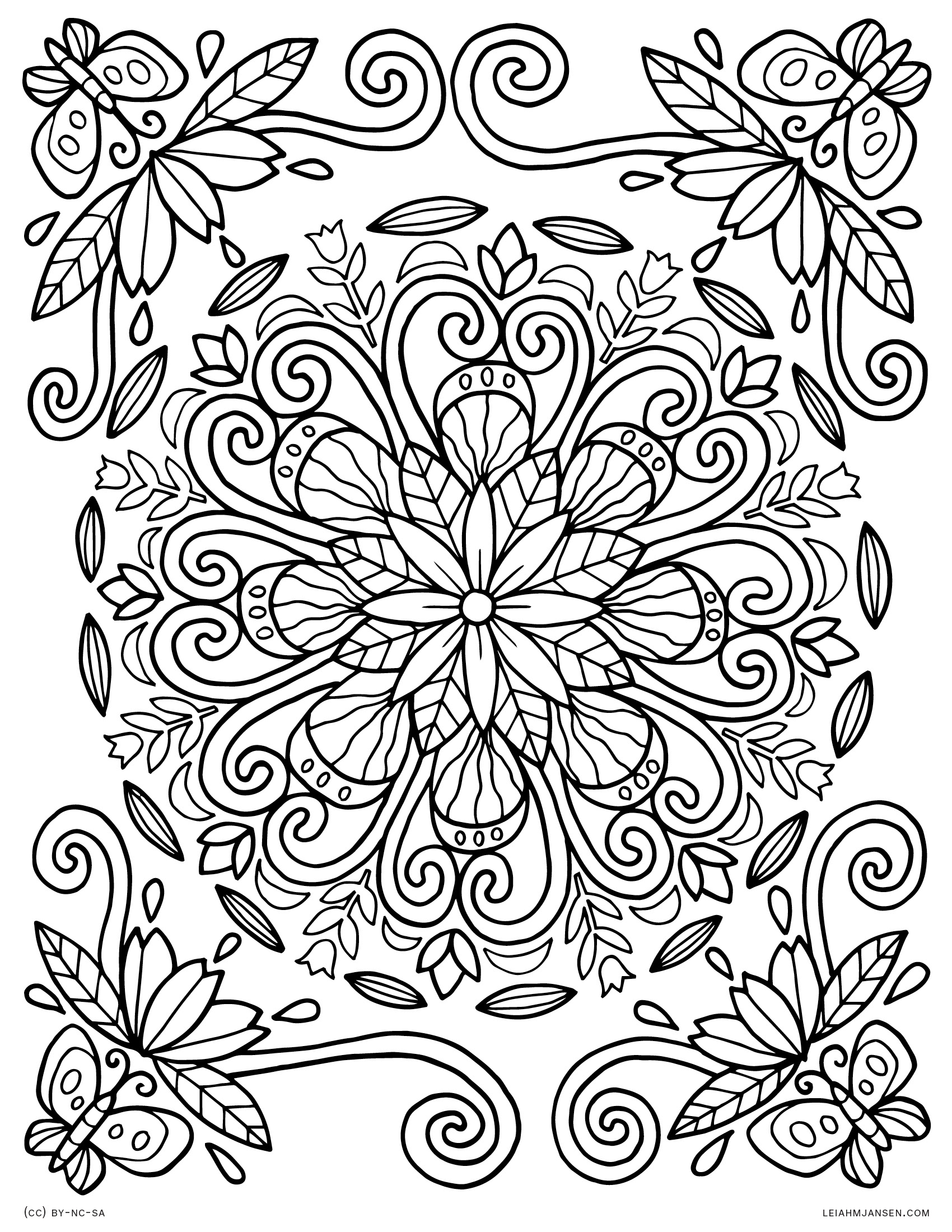 1700x2200 Autumn Mandala Coloring Pages Collection Coloring For Kids 2018