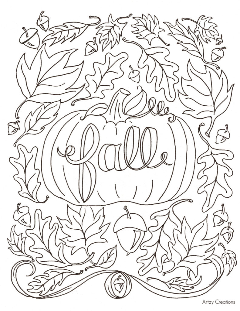 791x1024 Selected Fall Coloring Sheets For Kids Autumn