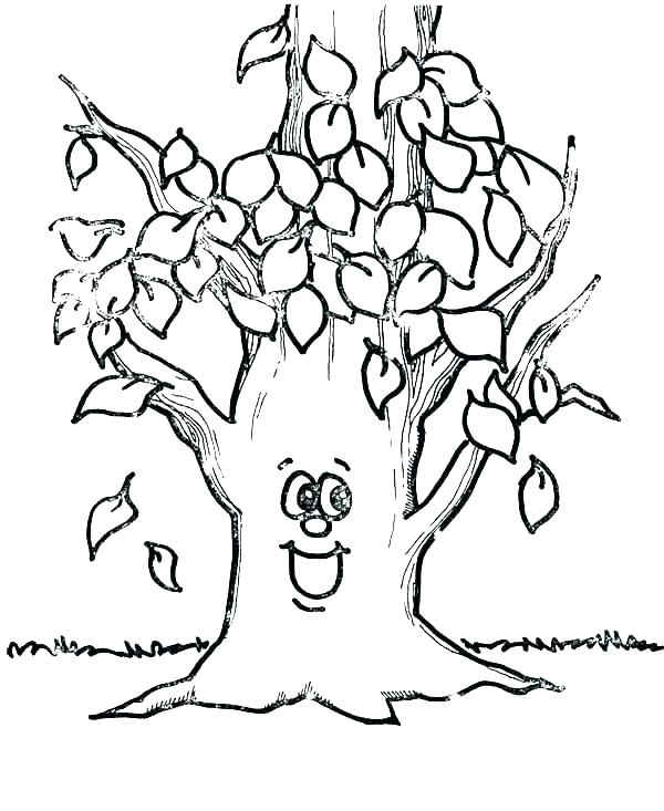600x733 Autumn Leaves Coloring Pages Free Icontent