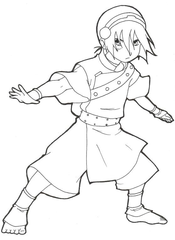558x767 Avatar The Last Airbender Coloring Pages Toph