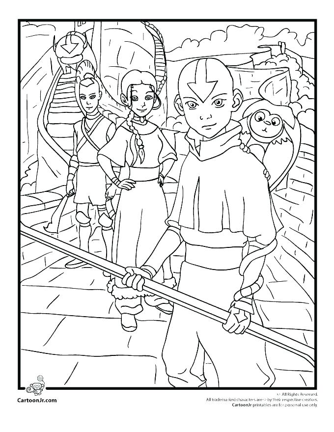 680x880 Avatar The Last Airbender Coloring Pages