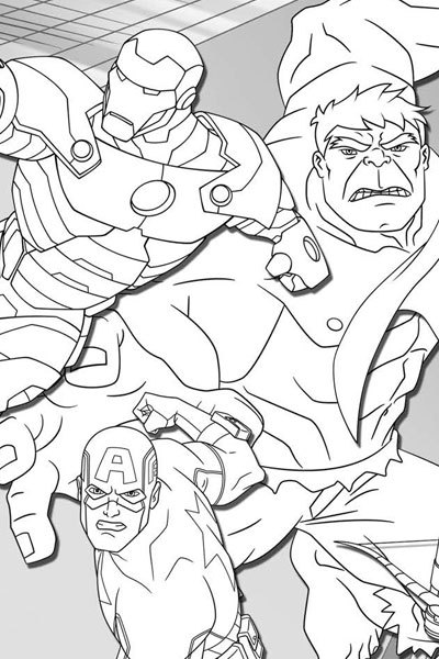 400x600 Avengers Assemble Coloring Page Avengers Activities Marvel Hq