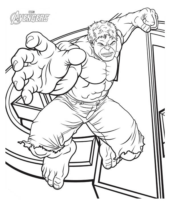 600x777 The Avengers Character Hulk Coloring Page