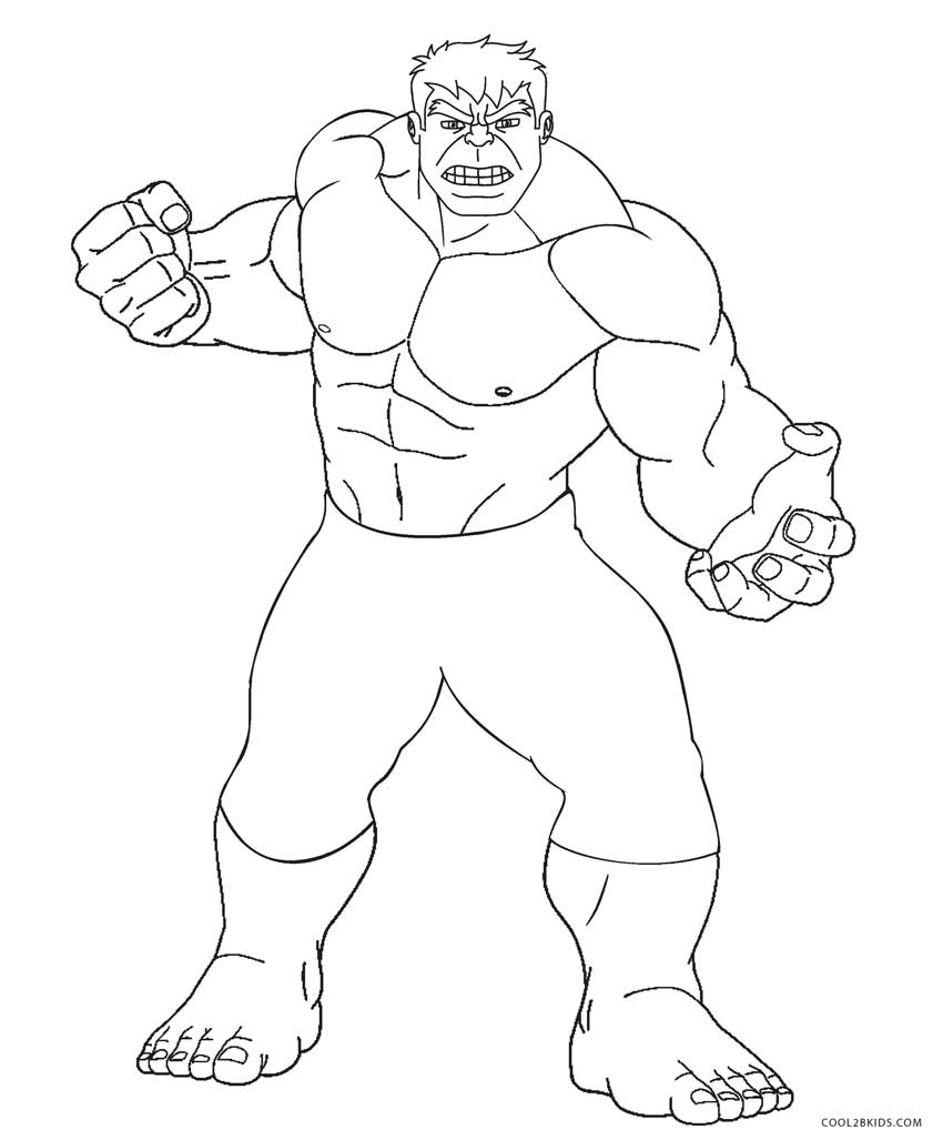 850x1027 Avengers Hulk Coloring Page