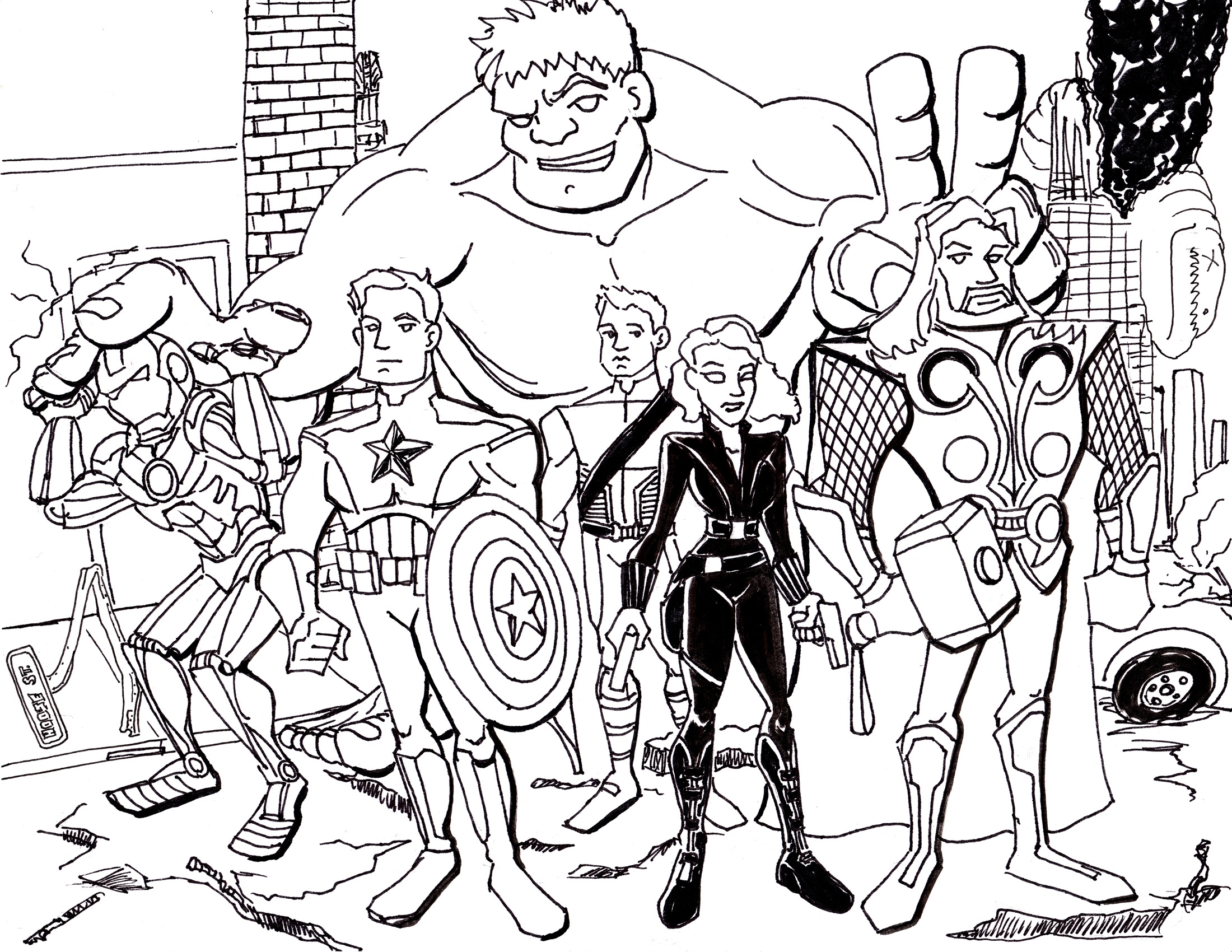 Avengers Logo Coloring Pages