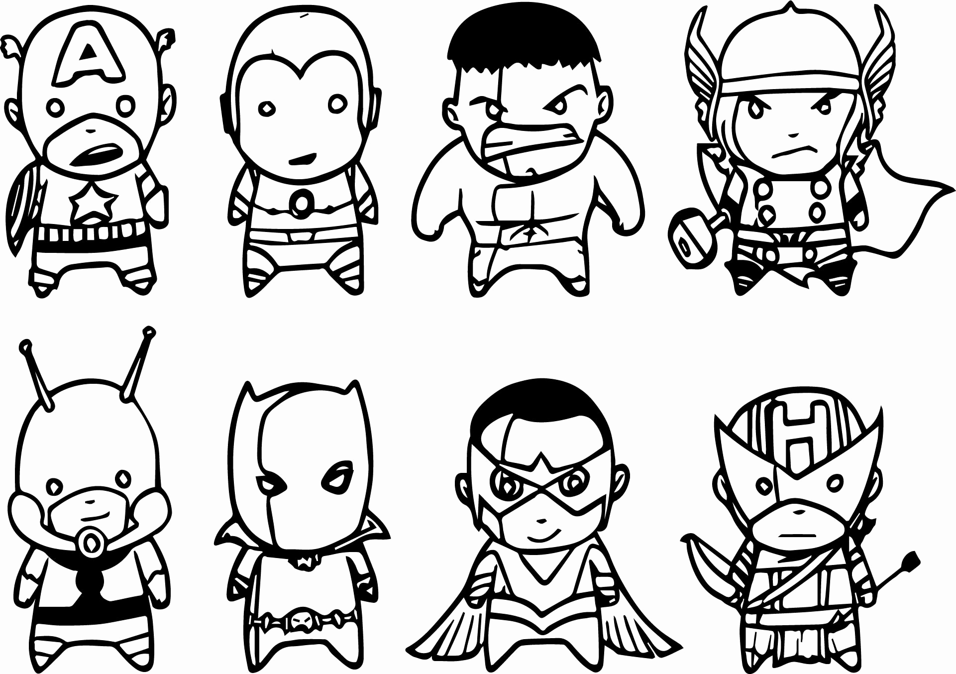 1921x1354 Avengers Coloring Pages Awesome Avenger Chibs Assemble Coloring