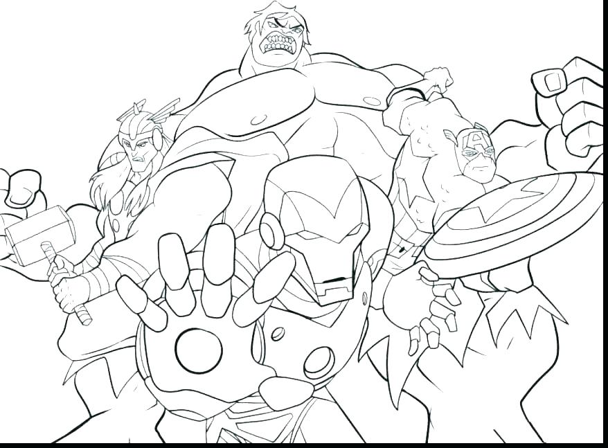 878x647 Avengers Colouring Pages Printable Printable Coloring The Avengers