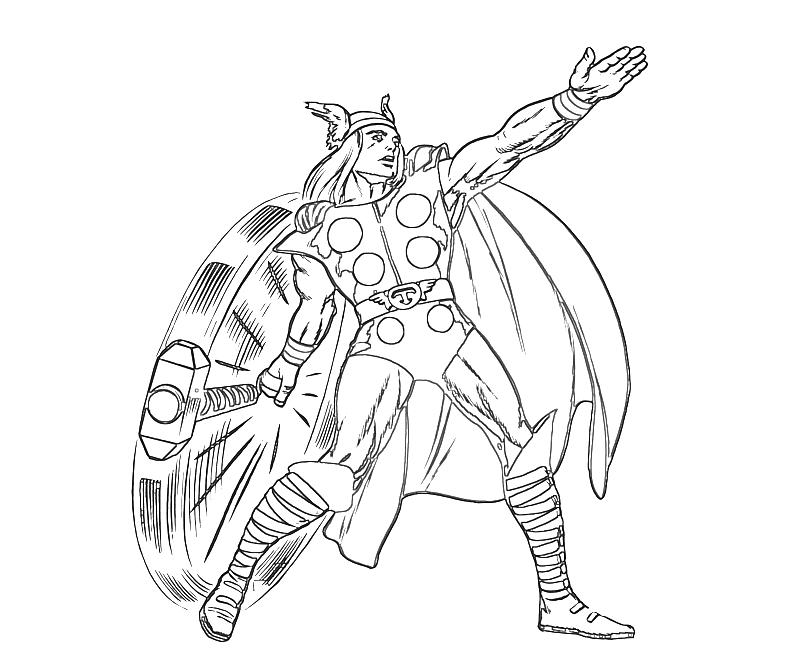 800x667 Avengers Thor Coloring Pages