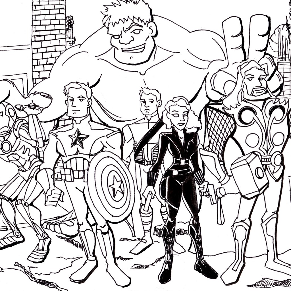 1024x1024 Fashionable Ideas Printable Coloring Pages Of The Avengers Marvel