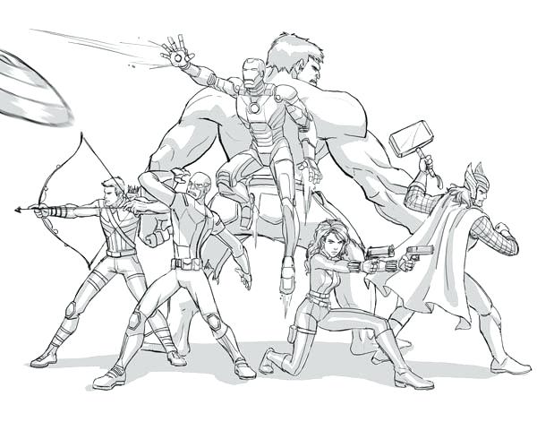 600x471 Printable Avengers Coloring Pages Free Kids Marvels The Avengers