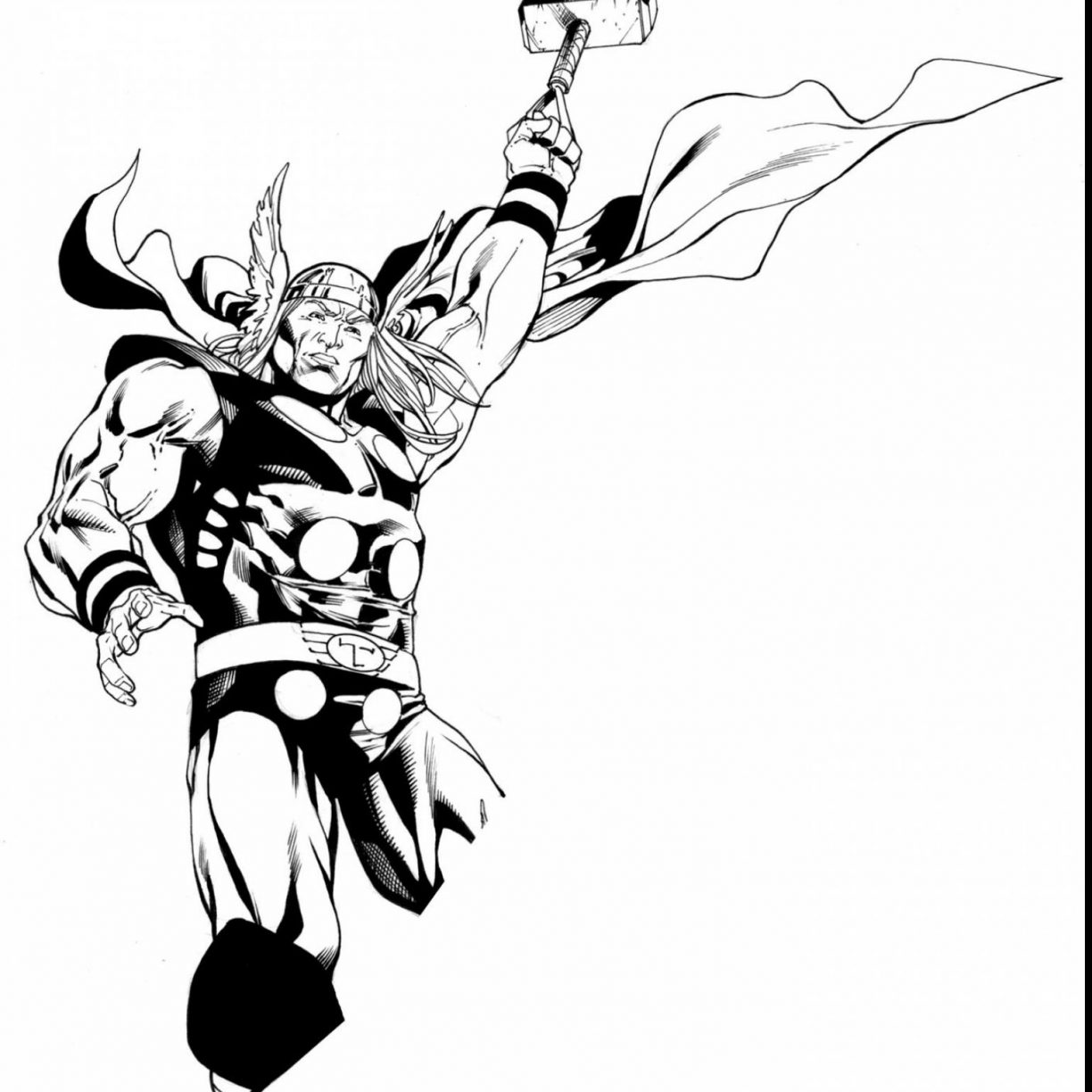 1224x1224 Hammer Coloring Thor Pages Coloringstar Grig3 Of Free Printable