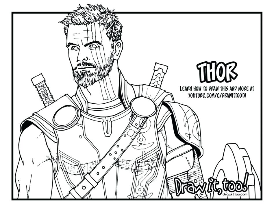 948x732 Thor Coloring Page In Avengers Coloring Pages Thor Coloring Pages