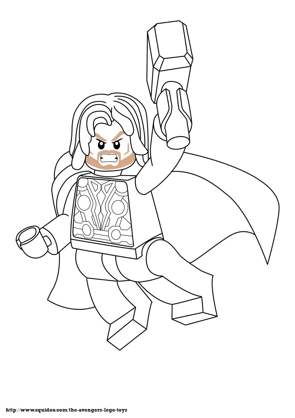 1131x1600 Thor Coloring Pages To Print Avenger lego coloring  Abc