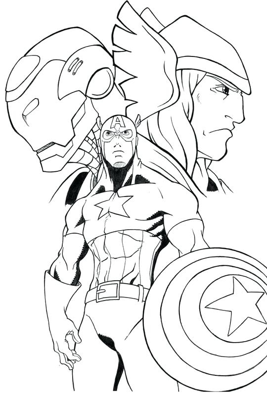540x820 Thor Coloring Page In Avengers Coloring Pages Thor Free Printable