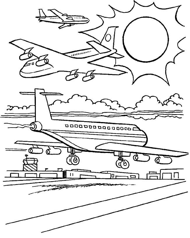 Aviation Coloring Pages