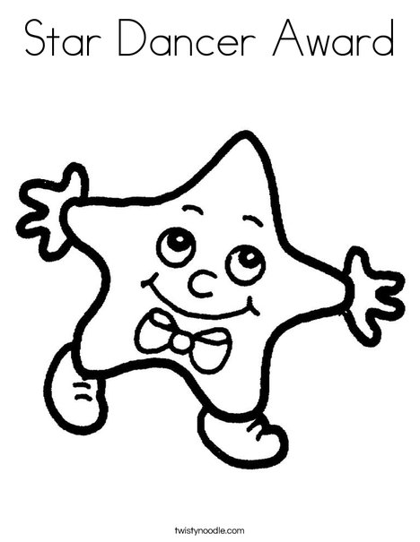 468x605 Star Dancer Award Coloring Page