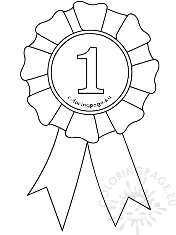 595x793 Award Ribbon Template Coloring Page
