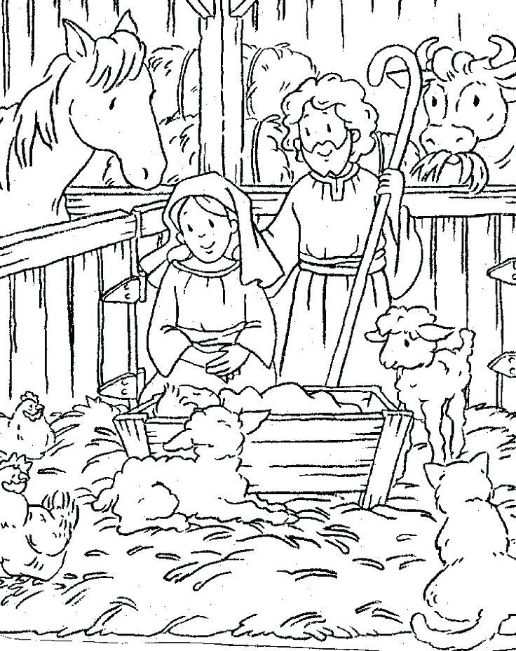 736x928 Manger Coloring Page Nativity Color Page Manger Coloring Page