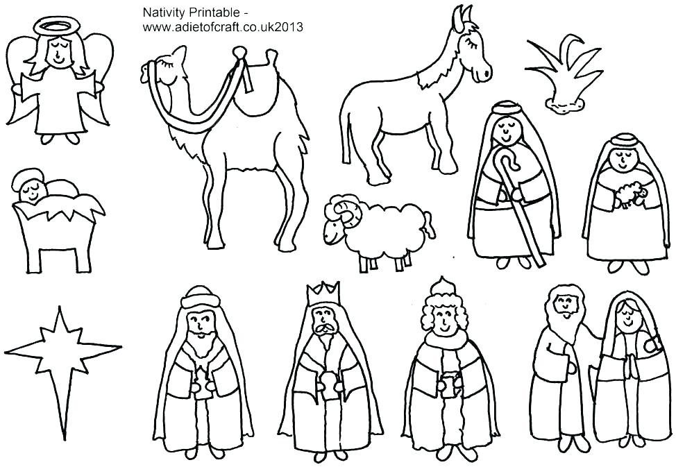 974x673 Away In A Manger Coloring Pages