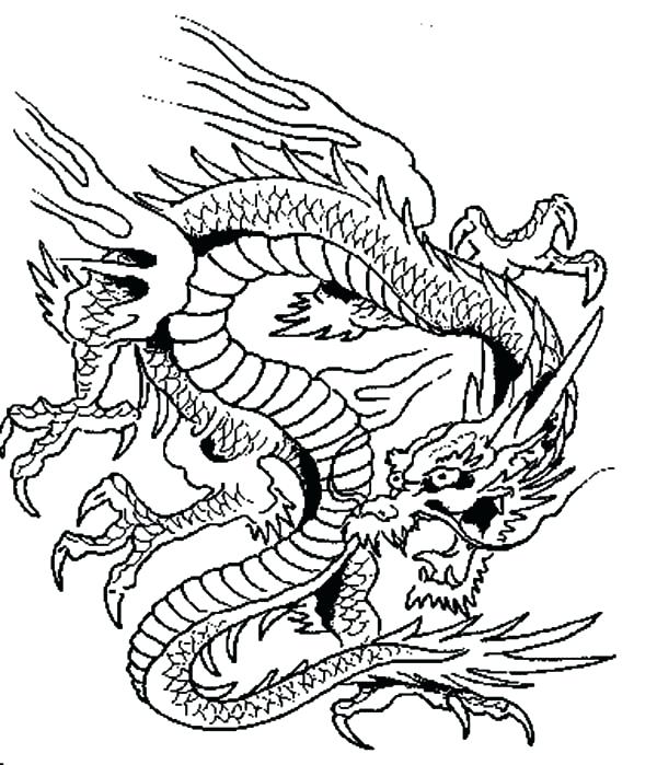 600x699 Awesome Dragon Coloring Pages For Adults Or Dragon 96 Evil Dragon