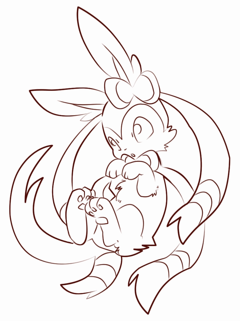 774x1032 Awesome Pokemon Sylveon Coloring Pages Winking Collection Free