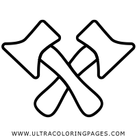 200x200 Ax Coloring Page
