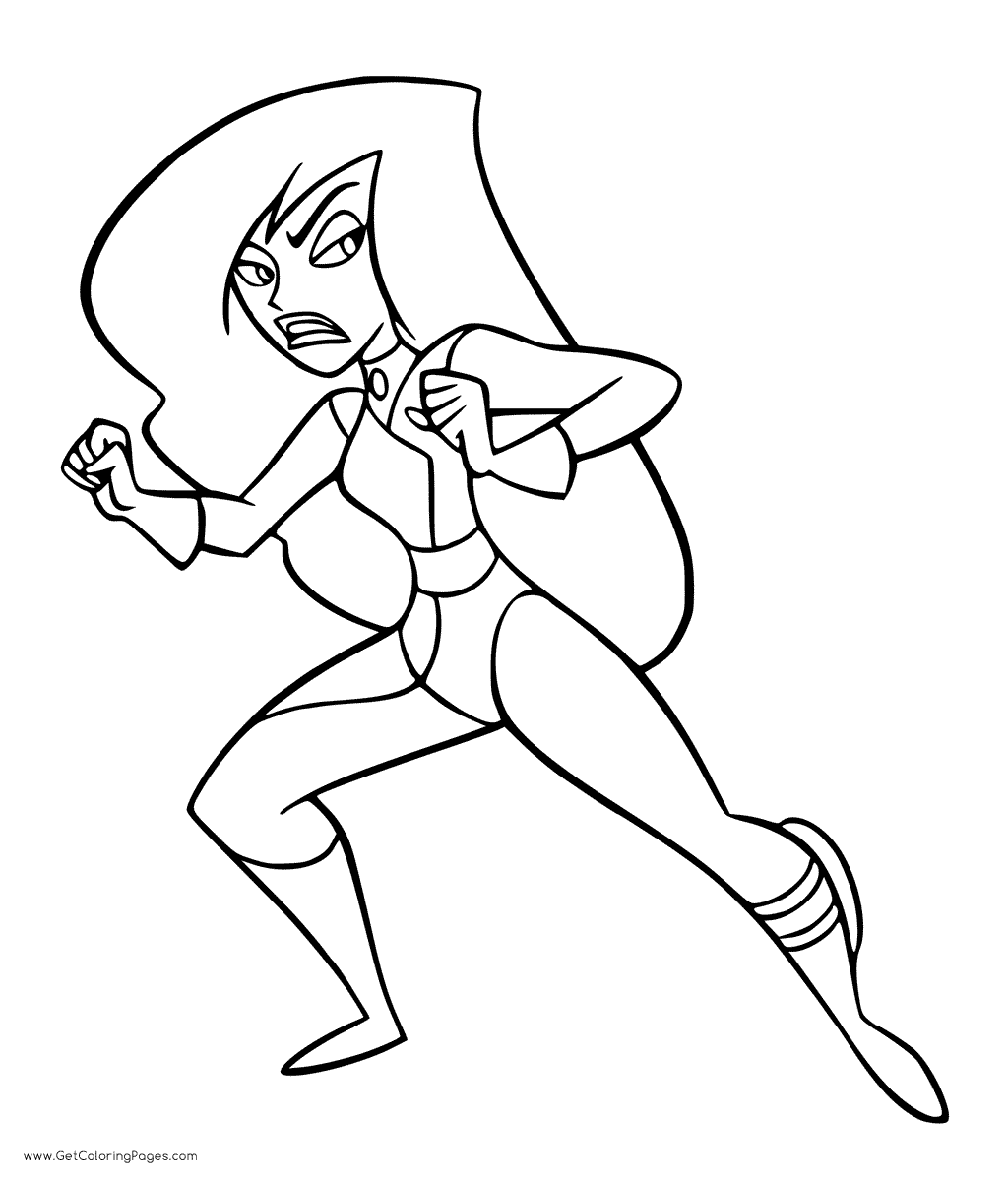 1024x1200 Shego From Kim Possible Coloring Page