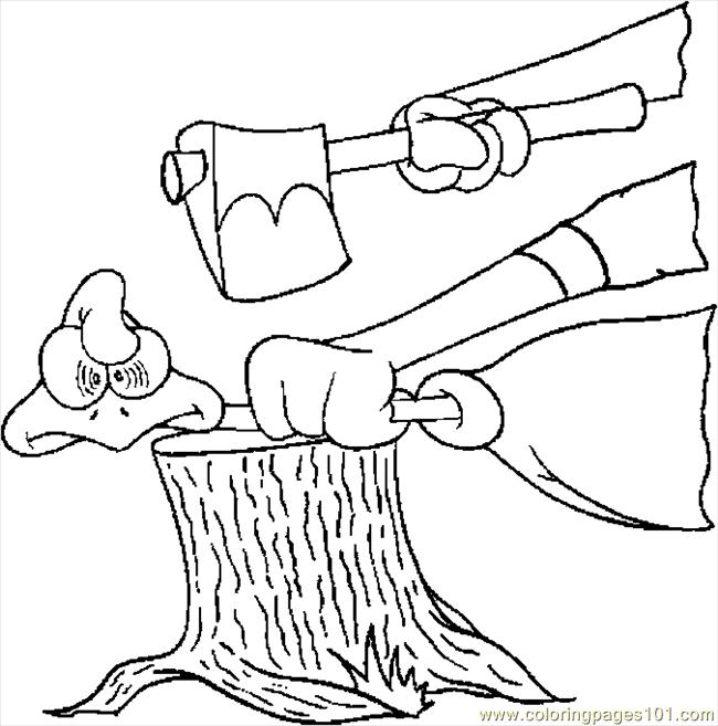 650x657 Turkey Amp Ax Coloring Page
