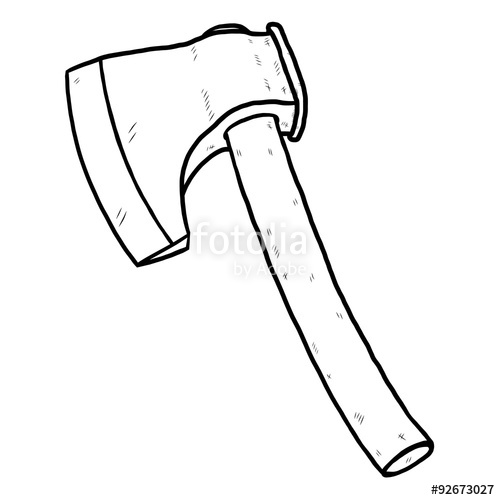 500x500 Ax Coloring Page