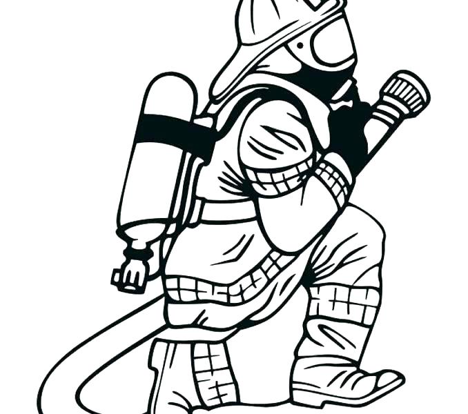 678x600 Fireman Printable Coloring Pages