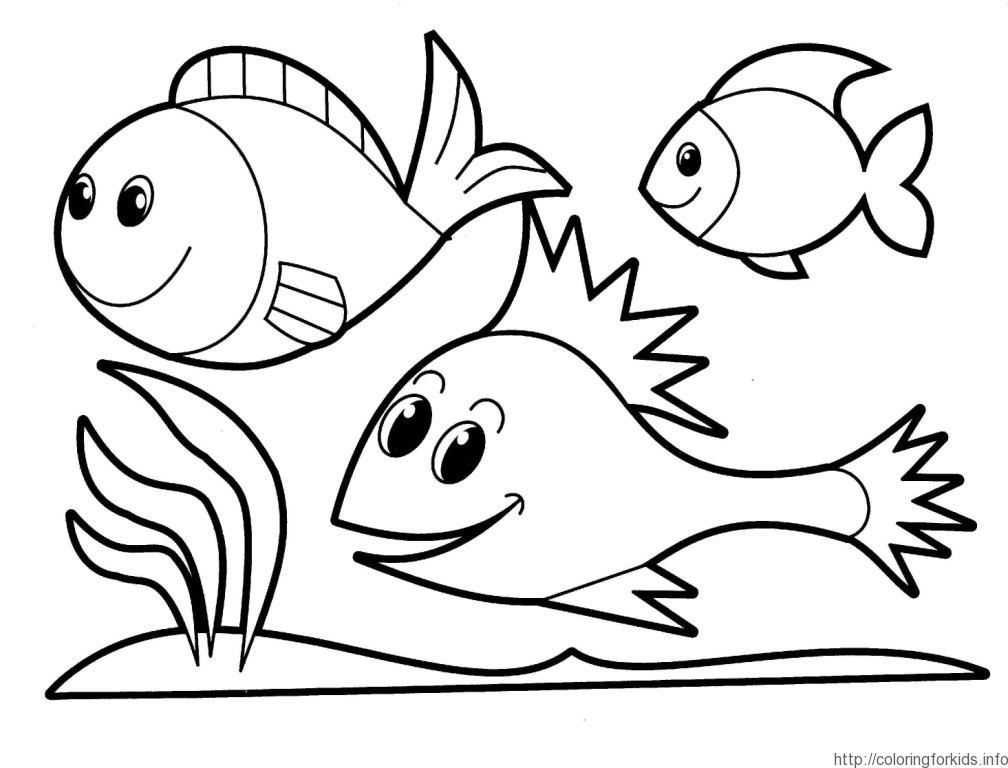 1008x768 Fascinating Fish Coloring Pages For Preschool Coloring In Cure