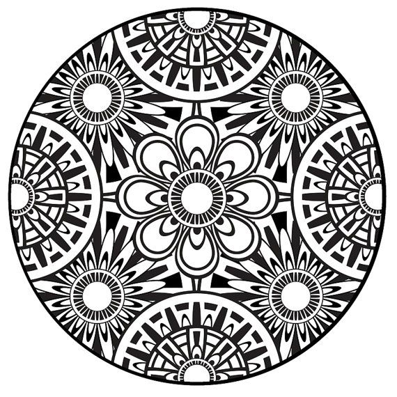 570x570 Aztec Coloring Pages Aztec Coloring Pages 142 Best Mandala Flowers