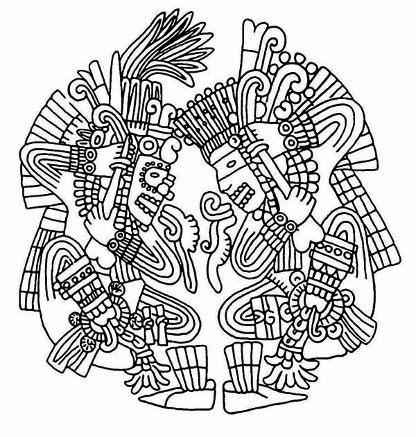 600x631 Indian Aztec Trippy Coloring Pages Batch Coloring
