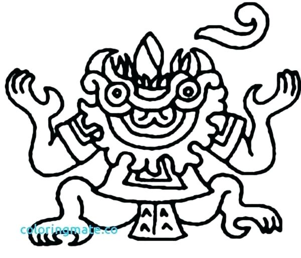 600x515 Aztec Coloring Pages