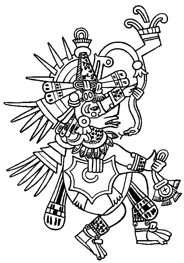 587x840 Aztec Empire Coloring Page 7